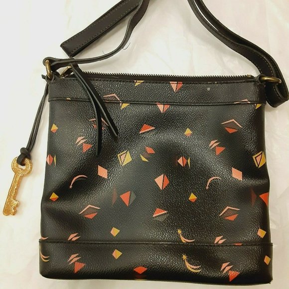 Fossil Crossbody Abstract Triangle Geometric Purse - Picture 3 of 7